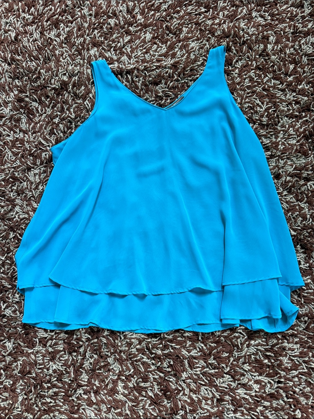 Lane Bryant Turquoise Layered V-Neck Sleeveless Camisole